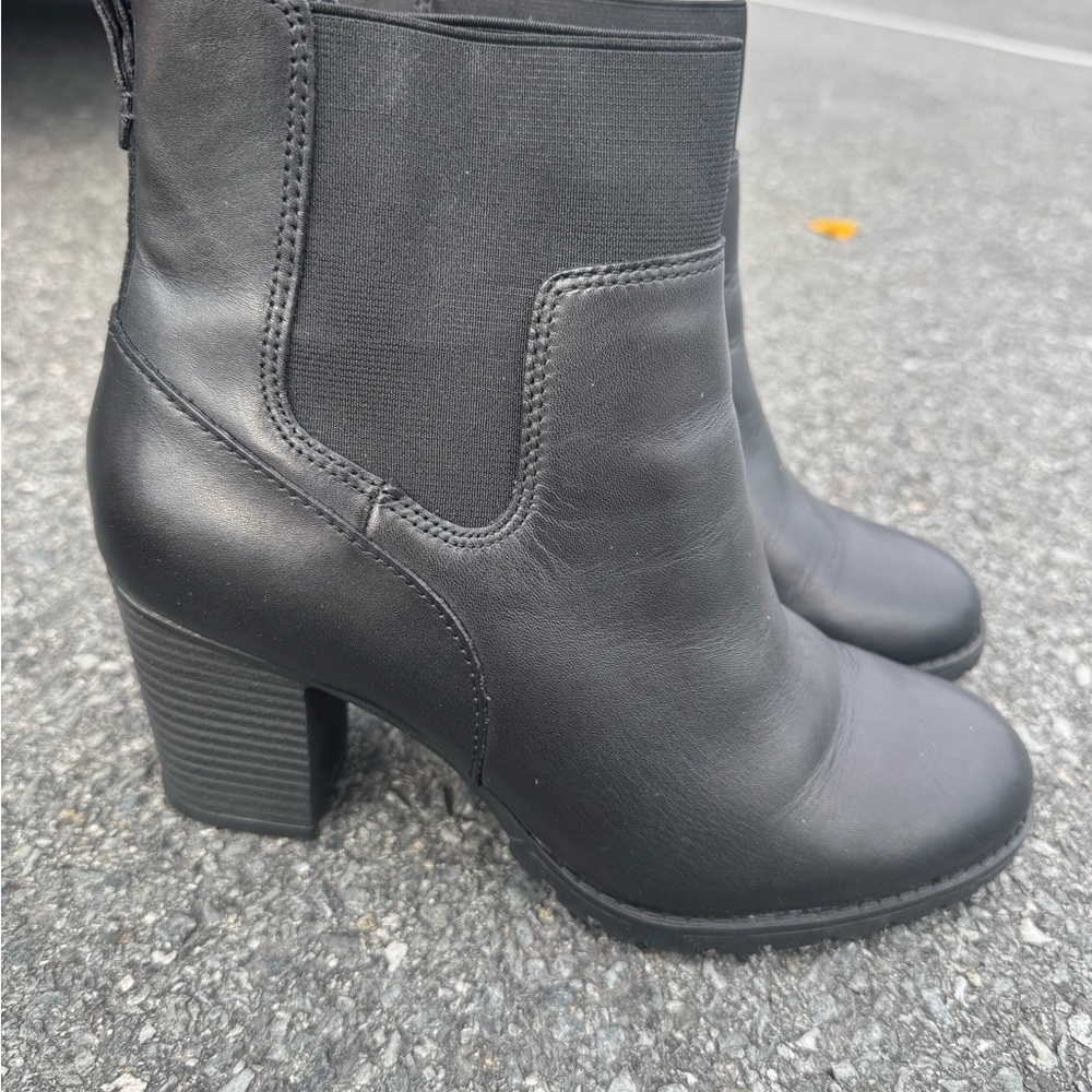 Clarks Black Heeled Boots